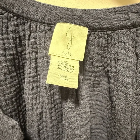 Joie Navy Textured Blouse - Picture 2 of 5